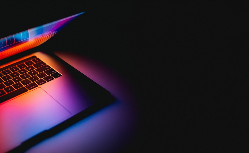 Laptop with gradient display